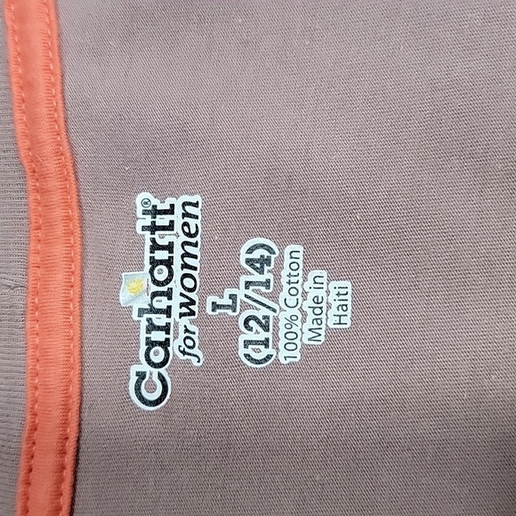 Carhartt, Size L, Purplish-Brown Logo Tee Shirt, Short Sleeve, Excellent Cond. - Picture 5 of 9